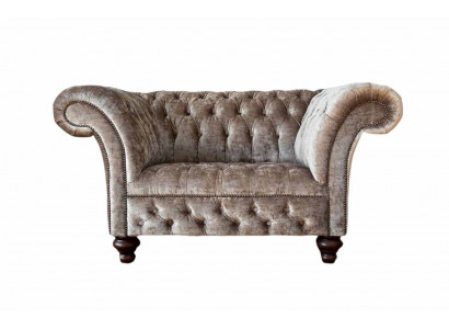 Chesterfield Fotel Couch 1 miejsce do siedzenia Sofa Włókienniczy Materiał Kanapy Podkładka Nowość