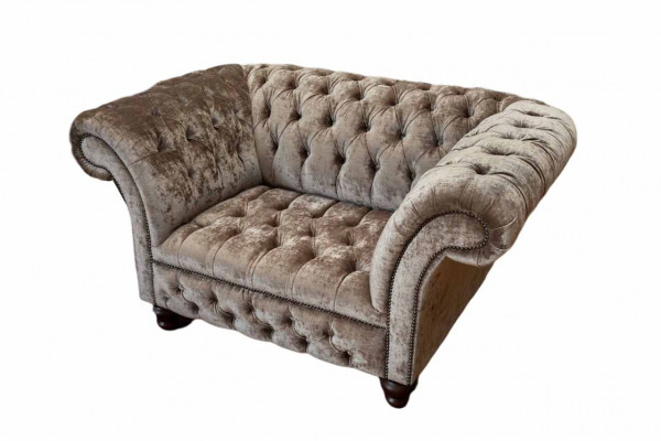 Chesterfield Fotel Couch 1 miejsce do siedzenia Sofa Włókienniczy Materiał Kanapy Podkładka Nowość