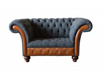 Fotel 1 miejsce do siedzenia Sofa Podkładka Design Luksusowe sofy materiałowe Chesterfield Włókienniczy