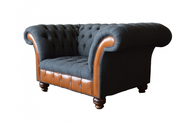 Fotel 1 miejsce do siedzenia Sofa Podkładka Design Luksusowe sofy materiałowe Chesterfield Włókienniczy