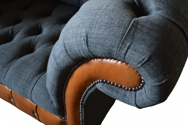 Fotel 1 miejsce do siedzenia Sofa Podkładka Design Luksusowe sofy materiałowe Chesterfield Włókienniczy