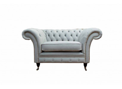 Fotel Podkładka Sofa Włókienniczy Chesterfield Couches 1 miejsce siedzące Single Seater Grey
