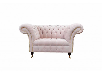 Fotel Podkładka Sofa Włókienniczy Chesterfield Couches 1 miejsce siedzące Single Seater Pink