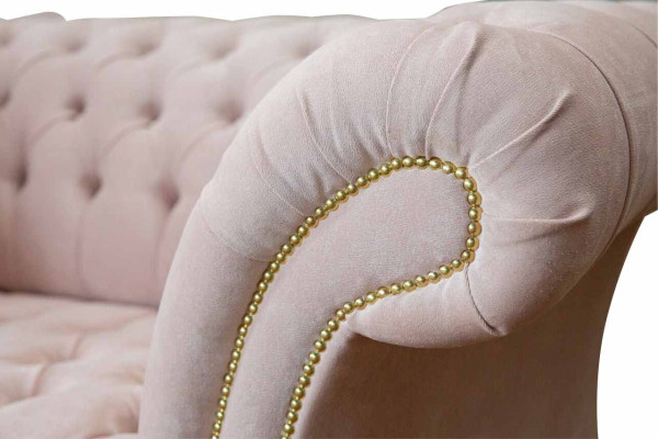 Fotel Podkładka Sofa Włókienniczy Chesterfield Couches 1 miejsce siedzące Single Seater Pink