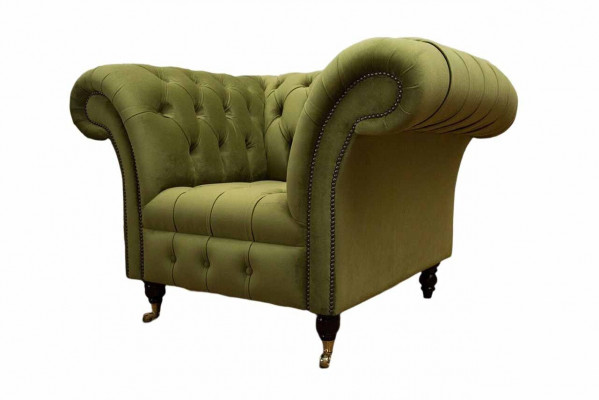 Chesterfield Design Fotel Couch Podkładka Luksusowe kanapy włókiennicze jednomiejscowe