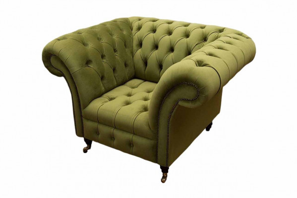 Chesterfield Design Fotel Couch Podkładka Luksusowe kanapy włókiennicze jednomiejscowe