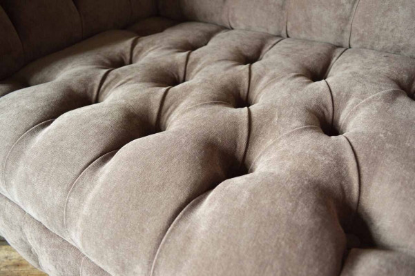 Chesterfield Sofa Couch 1 miejsce do siedzenia Luksusowe Włókienniczy Materiał Kanapy Podkładka Nowość