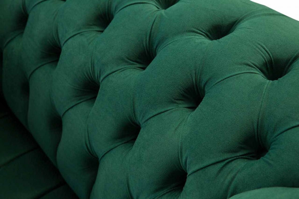 Szara Sofa Chesterfield Design Fotel EarsFotel Podkładka Luxury Włókienniczy