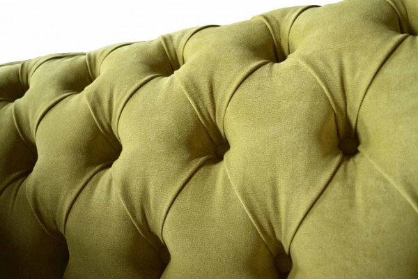 Chesterfield Fotel Włókienniczy Design Sofa Materiał Kanapa Sofy Podkładka Szara Nowość