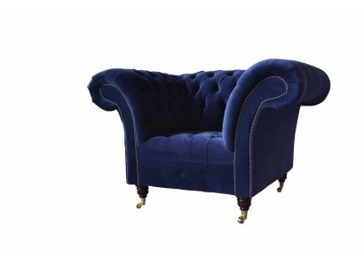 Chesterfield Włókienniczy Fotel 1 miejsce siedzące Sofa Podkładka Design Luxury Modern