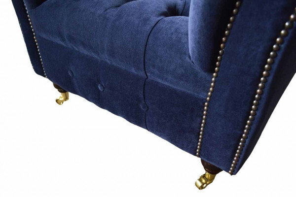 Chesterfield Włókienniczy Fotel 1 miejsce siedzące Sofa Podkładka Design Luxury Modern