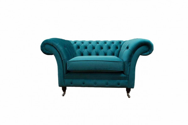 Chesterfield Design Fotel Couch Podkładka Luksusowe kanapy włókiennicze 1 miejsce do siedzenia