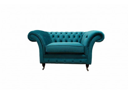 Chesterfield Design Fotel Couch Podkładka Luksusowe kanapy włókiennicze 1 miejsce do siedzenia