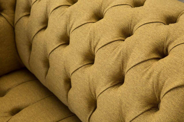 Chesterfield Fotel Design Podkładka Sofa Kanapa Brązowa Włókienniczy Meble Nowa