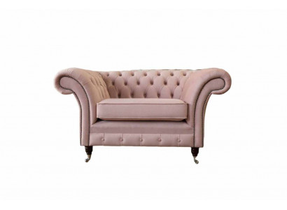 Chesterfield Design Fotel Rosa Podkładka Luksusowe kanapy włókiennicze 1 miejsce do siedzenia