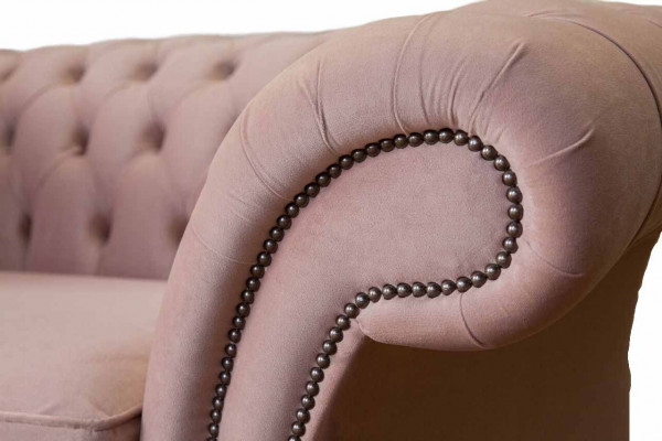 Chesterfield Design Fotel Rosa Podkładka Luksusowe kanapy włókiennicze 1 miejsce do siedzenia