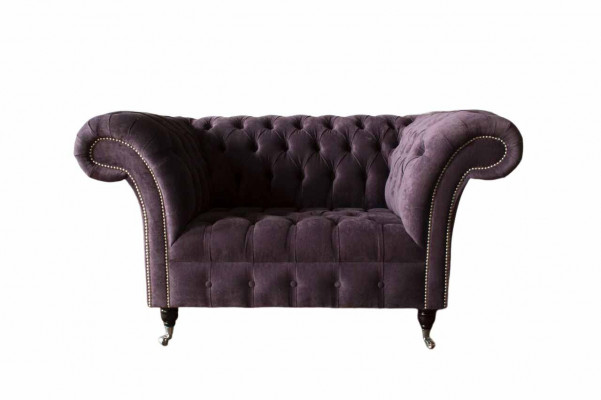 Fotel Chesterfield Aksamit Jednomiejscowe Luksusowe Kanapy Fotel Salon Nowość