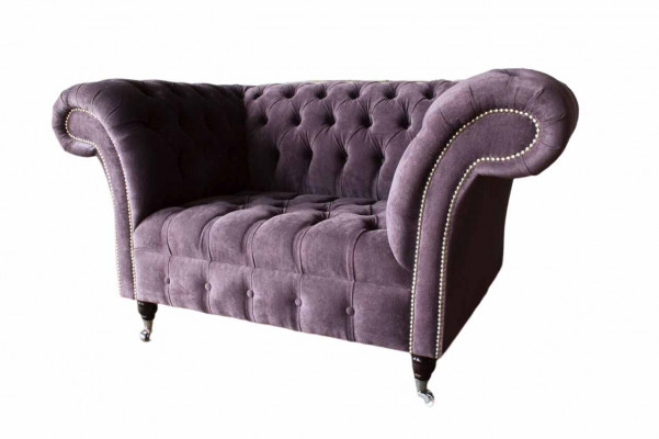 Fotel Chesterfield Aksamit Jednomiejscowe Luksusowe Kanapy Fotel Salon Nowość