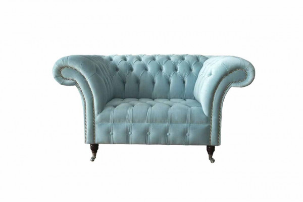 Chesterfield Fotel Turquoise Podkładka Sofa 1 miejsce do siedzenia Design Podkładka Nowość
