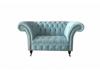 Chesterfield Fotel Turquoise Podkładka Sofa 1 miejsce do siedzenia Design Podkładka Nowość