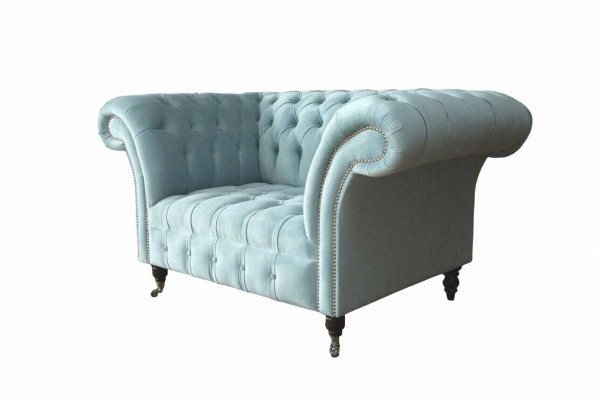 Chesterfield Fotel Turquoise Podkładka Sofa 1 miejsce do siedzenia Design Podkładka Nowość