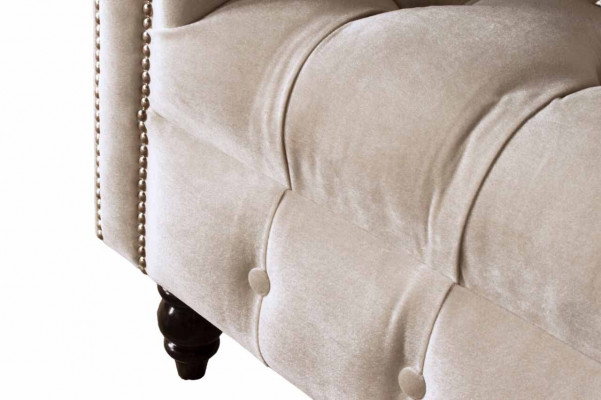 Kanapa Podkładka Sofa Włókienniczy Chesterfield Couches 1,5 miejsce do siedzenia Jednoosobowa Różowa