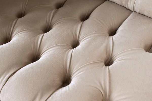 Kanapa Podkładka Sofa Włókienniczy Chesterfield Couches 1,5 miejsce do siedzenia Jednoosobowa Różowa