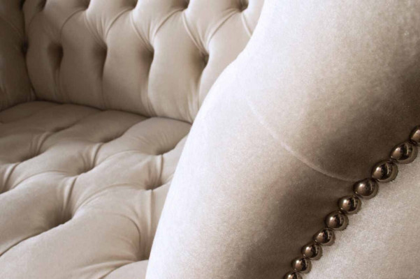 Kanapa Podkładka Sofa Włókienniczy Chesterfield Couches 1,5 miejsce do siedzenia Jednoosobowa Różowa