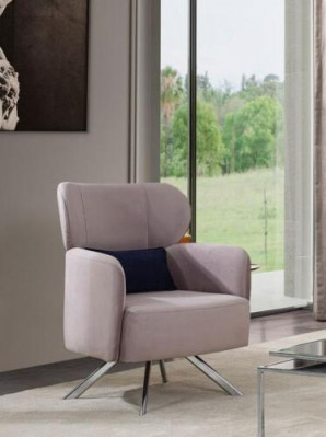 Fotel EarsFotel CocktailFotel miejsce do siedzenia Nowoczesny Design Szary Materiał Siedziba
