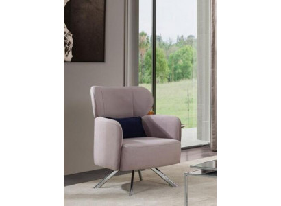 Fotel EarsFotel CocktailFotel miejsce do siedzenia Nowoczesny Design Szary Materiał Siedziba