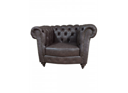 Chesterfield Fotel Couch 1 miejsce do siedzenia Skóra Lounge Siedziba luksusowy jednomiejscowy