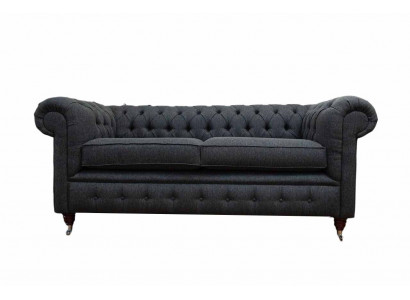 Chesterfield Couch Podkładka Meble Dwumiejscowe Kanapy Sofy Materiał Szary