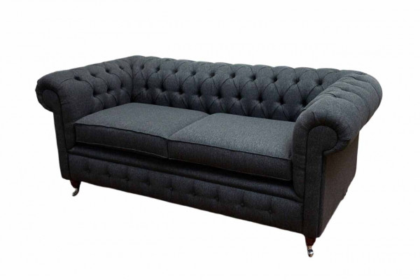 Chesterfield Couch Podkładka Meble Dwumiejscowe Kanapy Sofy Materiał Szary