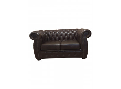 Sofa Chesterfield 2 Siedziba Luksusowa kanapa Sofy dwuosobowe Brązowe Meble Kanapy
