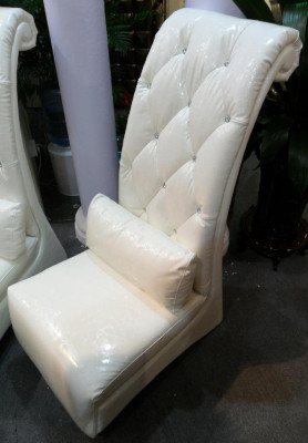 Luksusowy Fotel Chesterfield posiada 1 salon, Biały Fotel Lounge