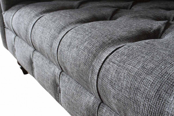Chesterfield Couch Sofa Podkładka 3 miejsce do siedzenia Kanapy Siedziba Sofy Szare Nowe