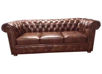 Luksusowa Sofa Chesterfield 3 miejsce do siedzenia Sofy Lounge Sofy Kanapa 230cm Materiał