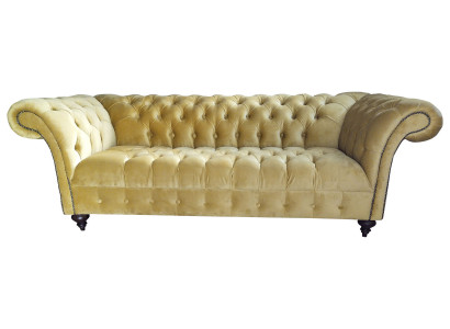 Luksusowa Sofa Trzyosobowa Design Chesterfield Włókienniczy Kanapy Nowoczesne