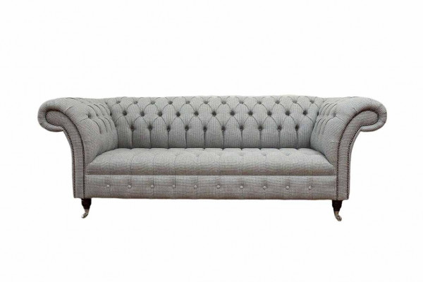 Chesterfield 3 miejsce siedzące Sofa Grey Design Couches Podkładka Sofy Couches