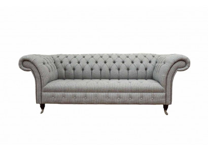 Chesterfield 3 miejsce siedzące Sofa Grey Design Couches Podkładka Sofy Couches