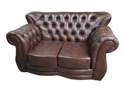 Sofa Chesterfield Luxury Couch 2 miejsca do siedzenia Sofy Brown Leather Sofa Couches