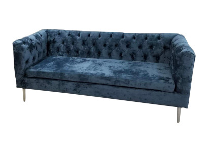 Luksusowa Sofa Chesterfield 3 miejsce do siedzenia Couch Włókienniczy Nowoczesne Sofy Blue Turkus