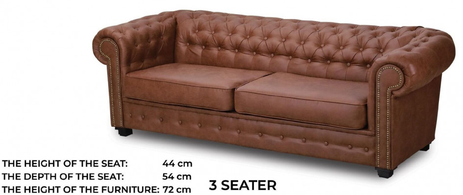 Zestaw sofowy Chesterfield 3+2+1 Meble do Salonu Kanapa Ustawić Materiał Włókienniczy