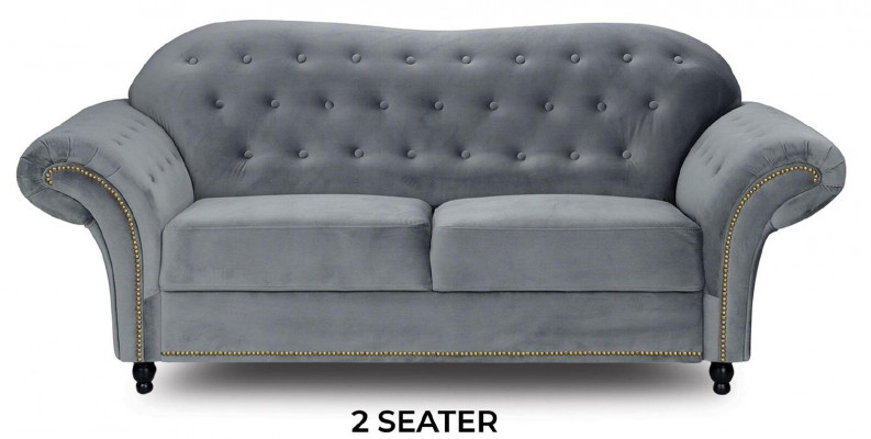 Chesterfield Zestaw sofowy Couch Podkładka Meble 3+2+1 Aksamit Materiał Kanapy