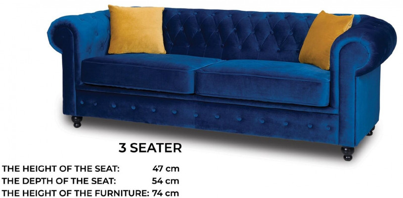Chesterfield Zestaw sofowy Couch Meble wyposażenie salonu 3+2+1 miejsce do siedzenia