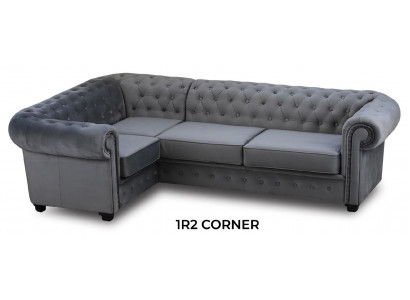 Chesterfield Sofa Couch Podkładka Meble Zestaw narożny Sofy Kanapy Materiał Włókienniczy
