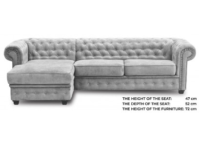 Chesterfield Narożnikowa kanapa narożnik sofa kanapa meble sofy kanapy Zestaw narożny