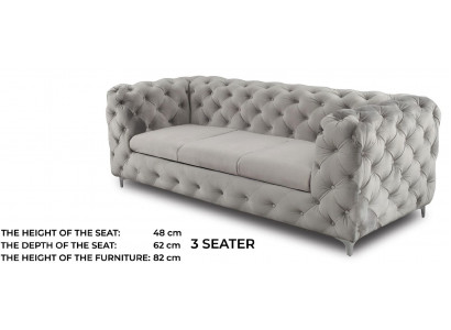 Sofa Chesterfield trzyosobowa Podkładka Meble Meble do Salonu