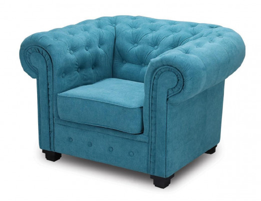 Fotel Luksusowy Komfortowy Fotel Salon w stylu włoskim Chesterfield