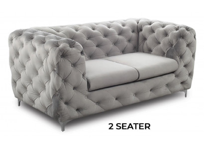 Chesterfield Siedziba Materiał Włókienniczy Sofa Dwuosobowa Sofa 2 Siedziba Design Sofy